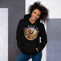 Golden Retriever Autumn Hoodie — Golden dog mom gift, premium black hoodie with original autumn forest Golden Retriever artwork by The Breed Shop
