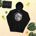 Poodle French Garden Hoodie — Poodle dog mom gift, premium black hoodie with original French garden Poodle artwork by The Breed Shop
